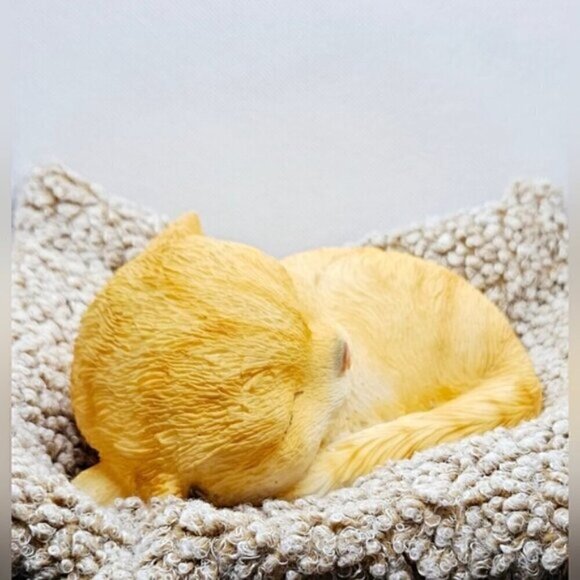 Q-Max 10"x10" Inch Orange Tabby Cat Sleeping on Pillow Bed Figurine - Picture 4 of 9